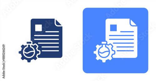 Experiment Glyph  Two-tone color and contrasting background icon illustration