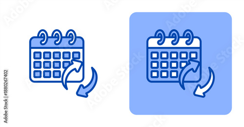 Discipline Line Color  Two-tone color and contrasting background icon illustration