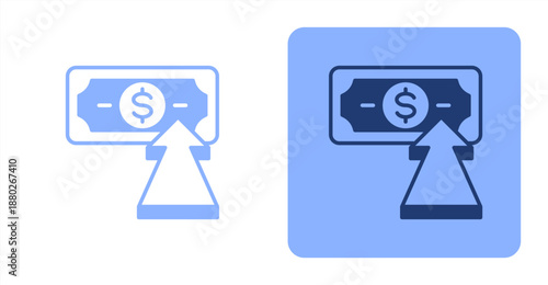 Purpose Mixed  Two-tone color and contrasting background icon illustration