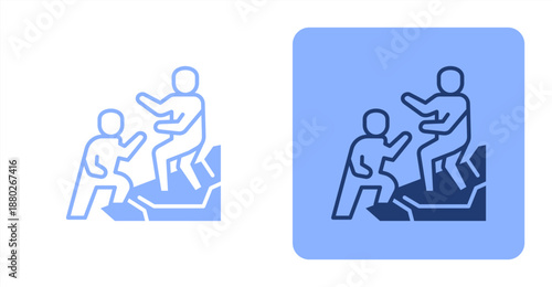 Mentorship Mixed  Two-tone color and contrasting background icon illustration