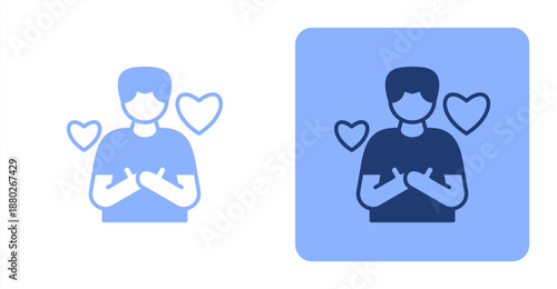 Gratitude Mixed  Two-tone color and contrasting background icon illustration