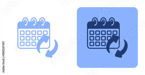 Discipline Mixed  Two-tone color and contrasting background icon illustration