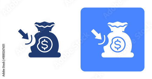 Resilience Glyph  Two-tone color and contrasting background icon illustration