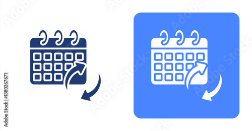 Discipline Glyph  Two-tone color and contrasting background icon illustration