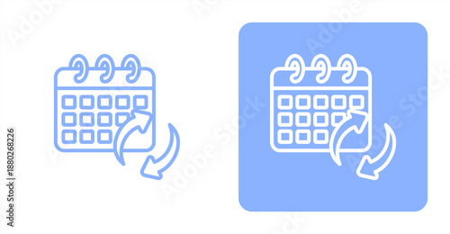 Discipline Line  Two-tone color and contrasting background icon illustration