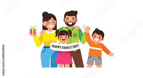 Mother comforting children with gentle touch