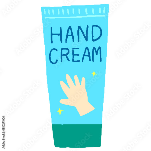 チューブ型ハンドクリームのイラスト