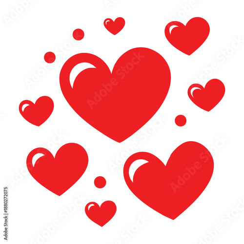 Floating hearts seamless pattern for valentines day design