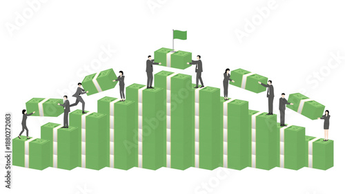 Successful Teamwork Strategy where Corporate Leaders Meet to Plan Profitable Finance Milestones and Future Investment Wealth using Effective Communication and Goal Oriented Collaborative Tools