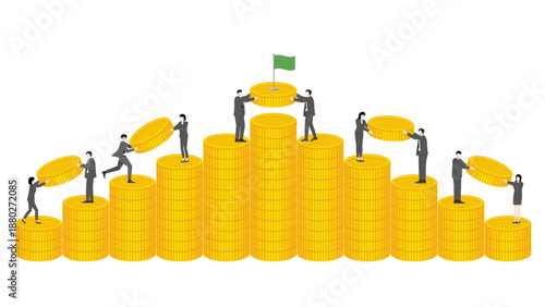 Successful Teamwork Strategy where Corporate Leaders Meet to Plan Profitable Finance Milestones and Future Investment Wealth using Effective Communication and Goal Oriented Collaborative Tools