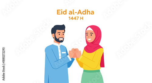 Eid al-Adha celebration with a smiling couple