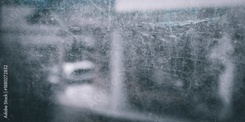 Photography The surface texture of the window glass is very dirty with thick stains and dust