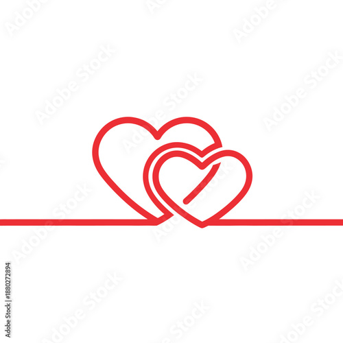 Interconnected hearts symbolize love and connection