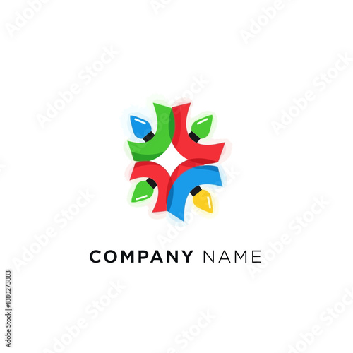Colorful Abstract Logo Design Elements.