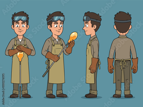 Glassblower Character Design Sheet.