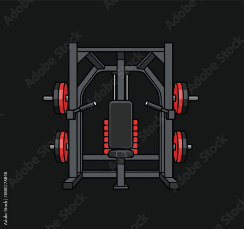 Gym Smith Machine with Weights.