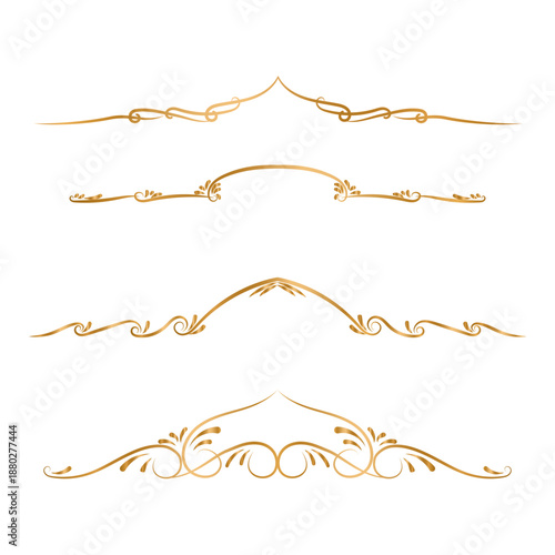 Set of gold ornament arab frame windows and door. Vector illustration. Ramadan Kareem design element, invitation or card template. Arabic traditional architecture, beautiful arabesque motif pattern