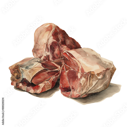 fresh beef steak chunks png transparent background