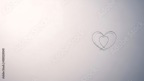 A delicate love symbolizes valentine hearts on a soft background illustration.