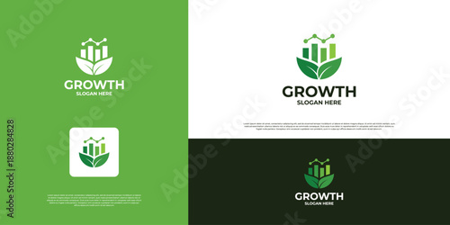 Growth up logo design. Success financial management marketing logo design.