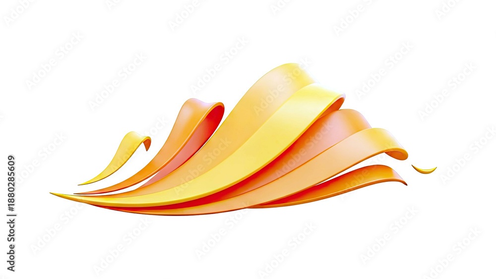 Fototapeta premium Orange and Yellow Abstract Swirls