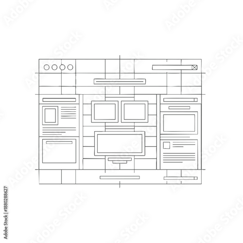 Wireframe Design Concept for Digital Interface