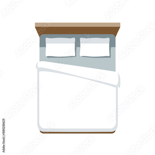 Top View of a Neatly Made Bed