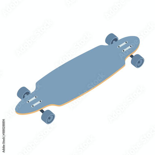 Longboard Skateboard Illustration