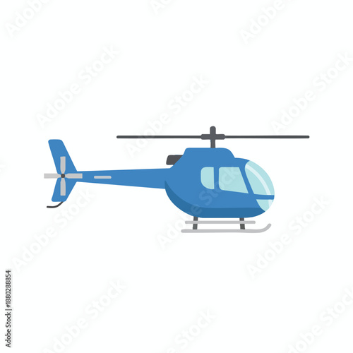 Blue Helicopter Illustration