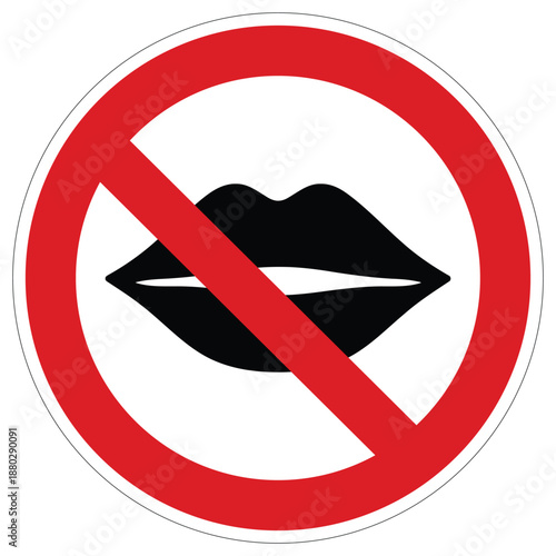 A clear visual sign indicating no talking or requiring silence in a quiet zone or specific area