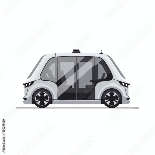 Modern Self Driving Car Illustration