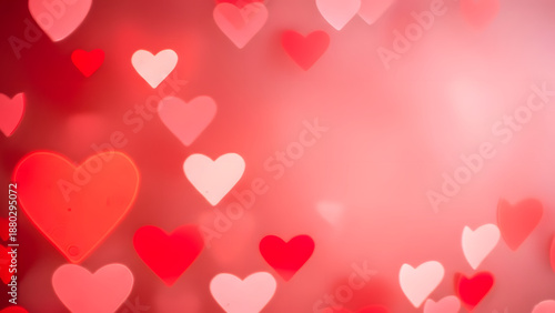 Wallpaper Mural Romantic Valentine’s Day Background with Red Heart Bokeh Torontodigital.ca