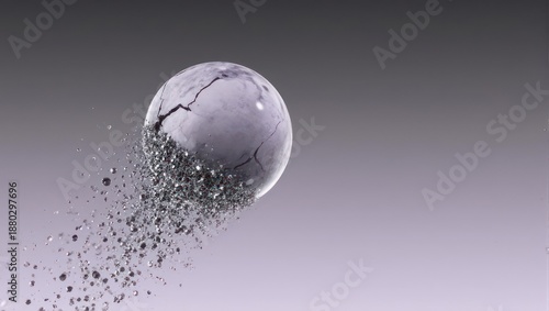 Shattered Sphere - A Conceptual Representation of Fragmentation and Transformation.