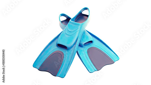 Pair of Blue Scuba Diving Fins