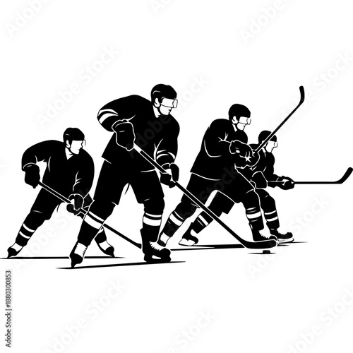 Hockey Players in Action