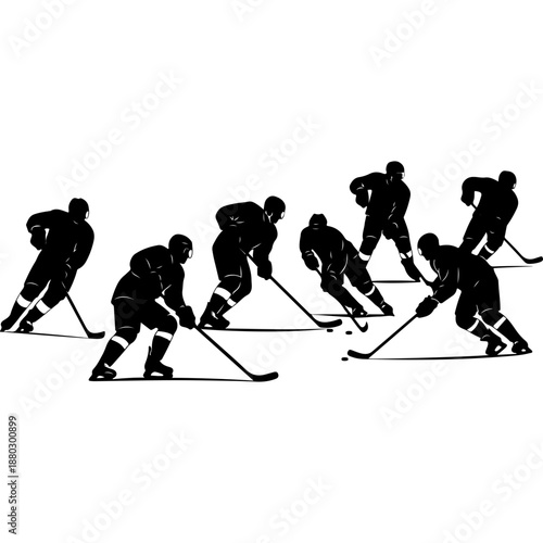 Hockey Players in Action
