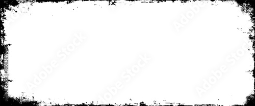 Vector hand drawn black grunge frame with aerosol texture