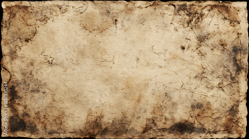 Grunge paper texture with dark burnt edges and stains