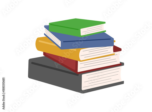 Pile of books vector illustration