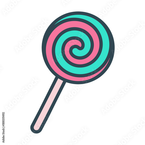 Quirky Pink Popsicle with Sushi Roe Topping Vector