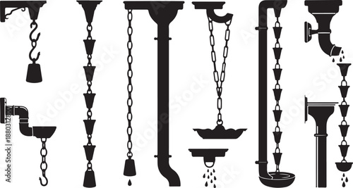 Various Rain Chain Downspout Designs and Gutter Systems Compared