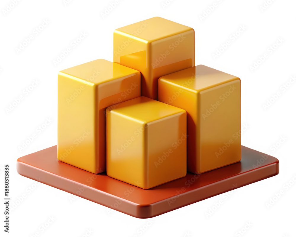 Fototapeta premium Financial chart with columns showing increasing trend for business data