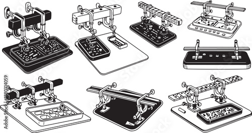 Collection of various airplane models on computer keyboards displayed