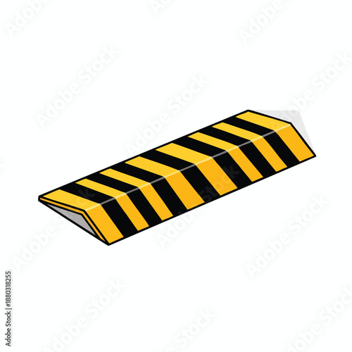 Yellow and Black Striped Barrier Illustration