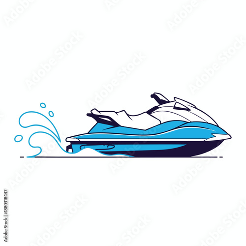 Jet Ski in Motion on the Water