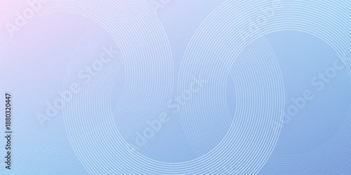 Abstract circle lines on light blue background. Geometric stripe line art design for poster, brochure, cover, website, header, web banner, presentation.