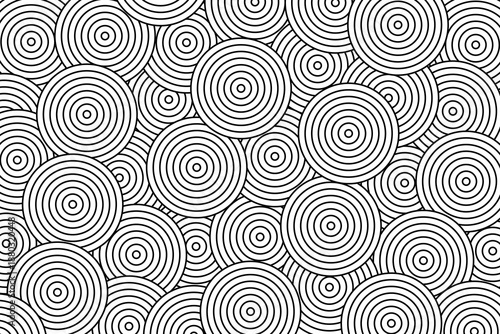 Circles geometric pattern - seamless vector background.
