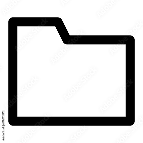Simple folder outline icon