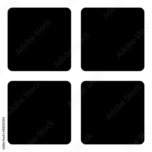 Grid Menu Icon Solid Vector