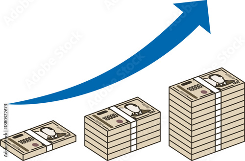 お金が増えていく資産運用のイメージ
